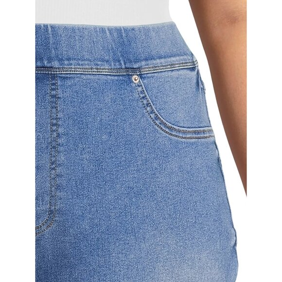 TERRA & SKY WOMEN'S SIZE OX 14 W JEANS MED WASH PULL ON JEGGINGS HIGH RISE NWT - Picture 2 of 11